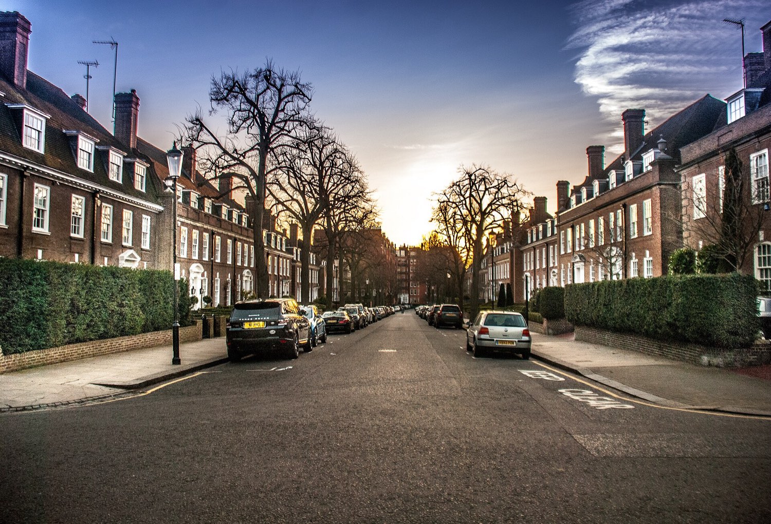 Terraced houses in Kensington, prime central London